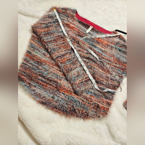 By Anthropologie Rainbow Fuzzy Pullover Sweater XS - Picture 5 of 7